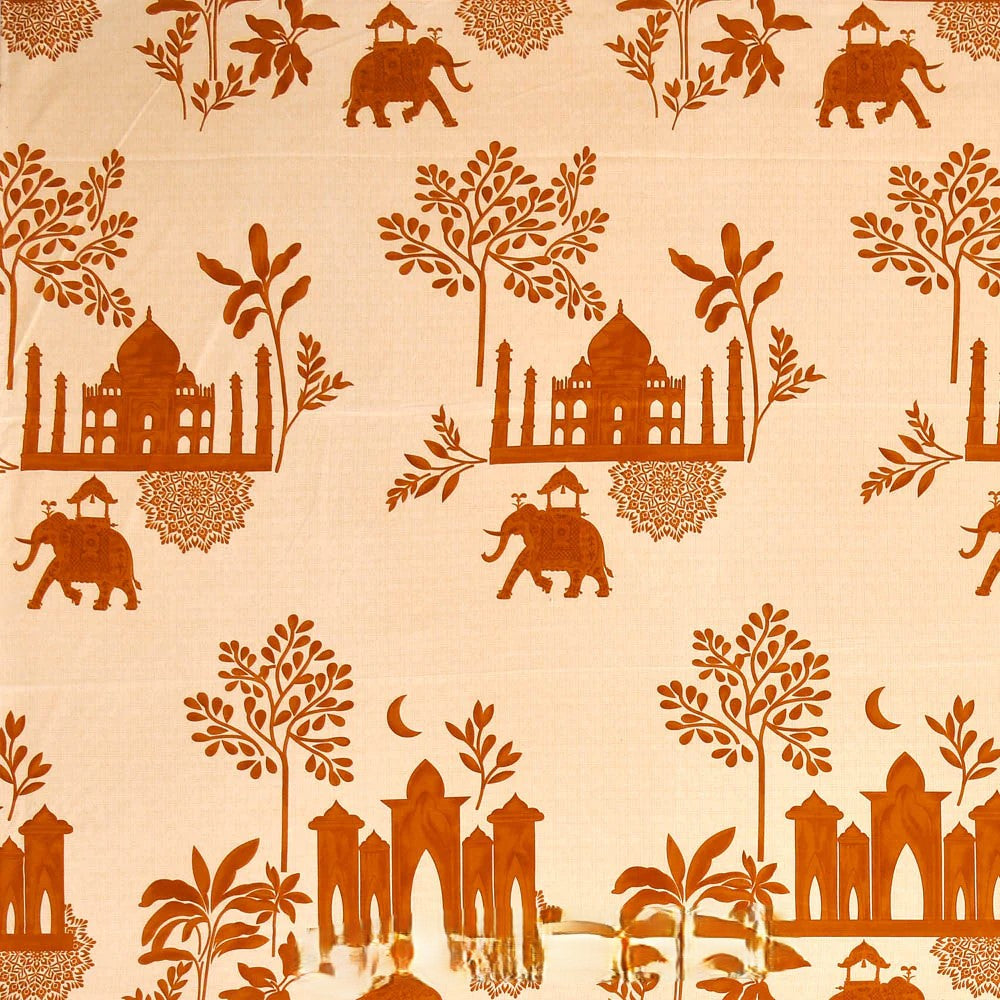 Royal Heritage King Size Bedsheet Set | Rajasthani Block Print | 180 TC Microfiber | 274x274 cm | 3 Pcs