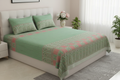 Mint Green Mughal Bedsheet Botanical Bedroom