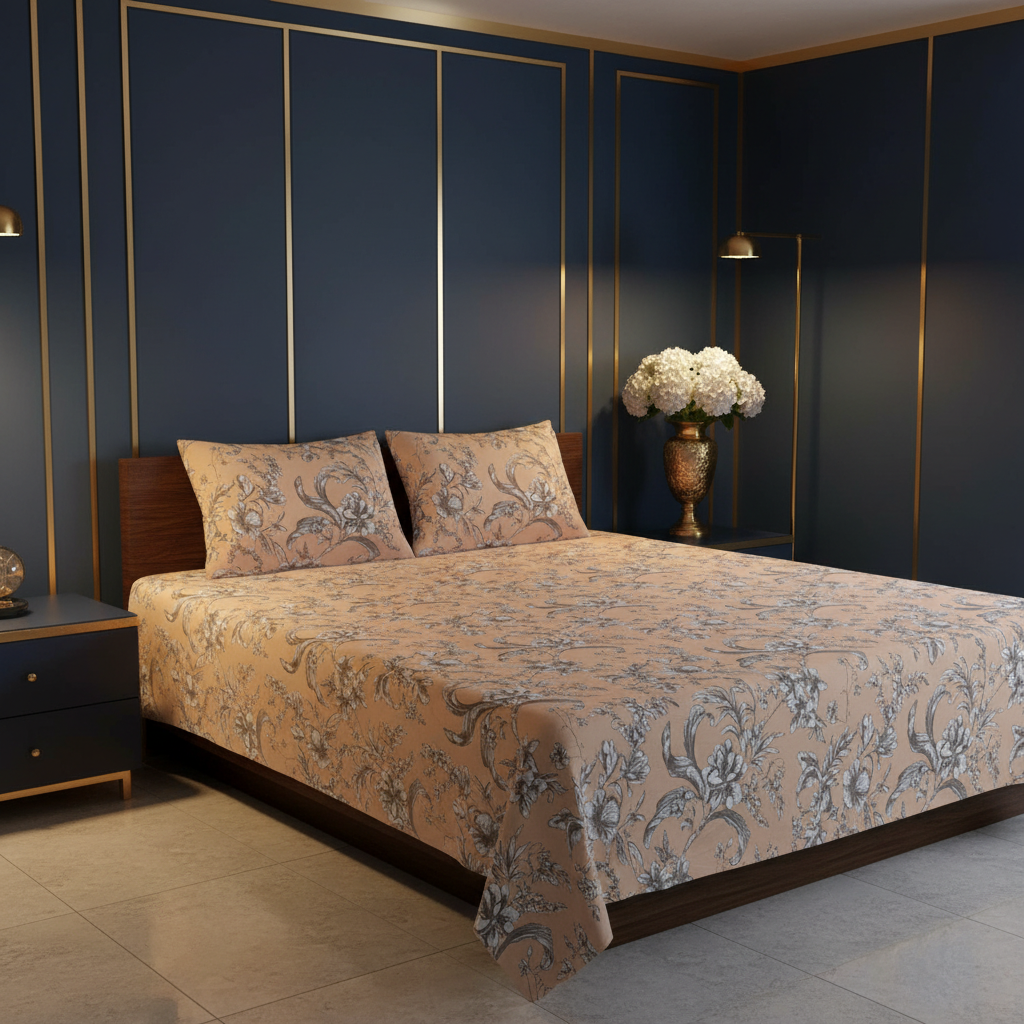 Navy Gold Luxury Bedroom