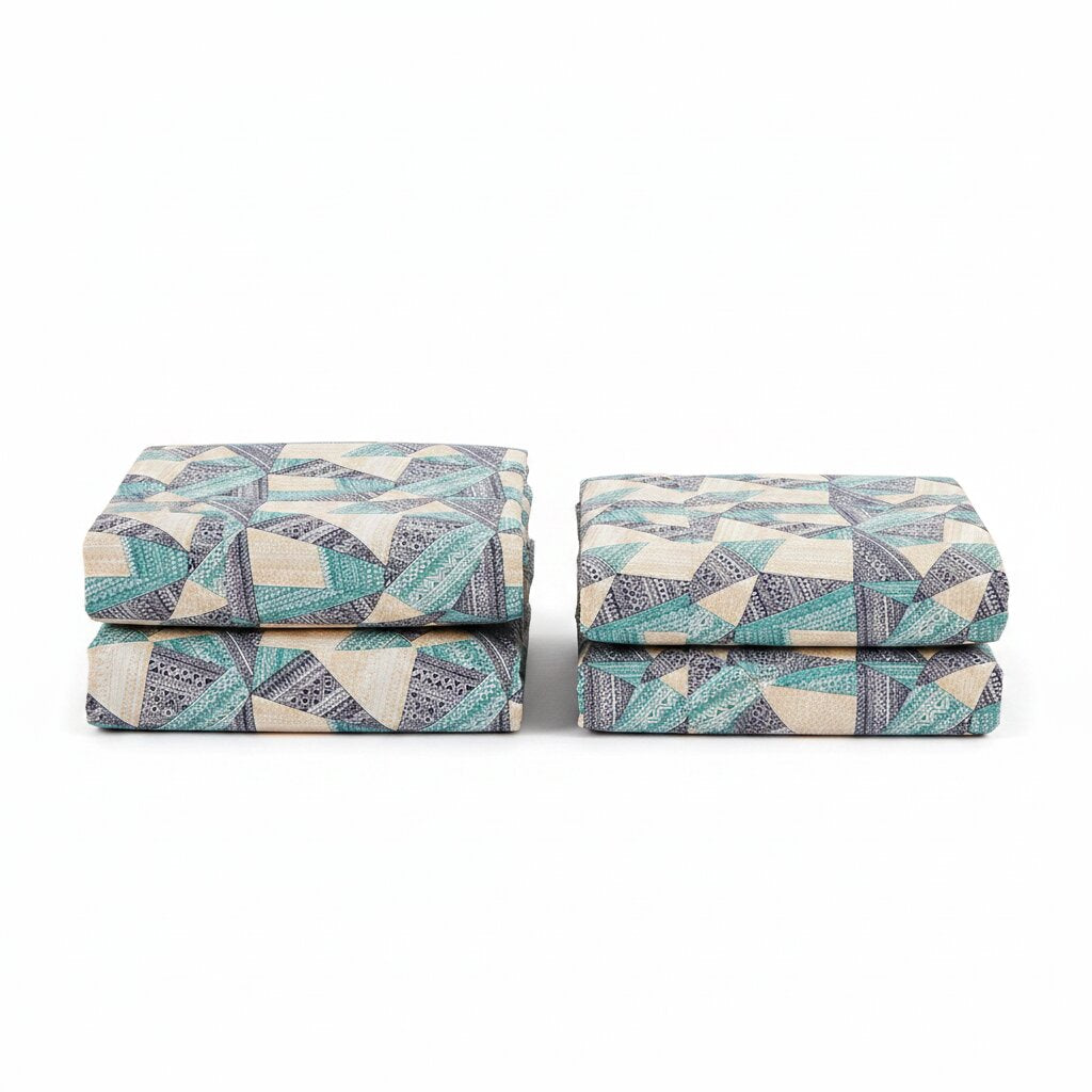 Angular Stone Prism Double Bedsheet | Geometric Boho Design