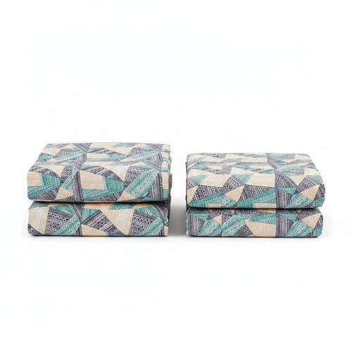 Angular Stone Prism Double Bedsheet | Geometric Boho Design