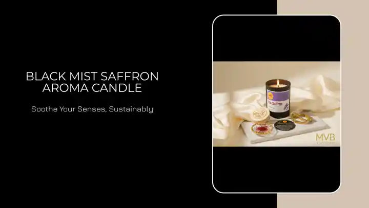 Premium saffron aroma candle black mist natural soy wax

Black mist saffron scented candle aromatherapy exotic fragrance
