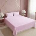 Rose Structured Web Double Bedsheet | Premium Pink Geometric Cotton Bedsheet with 2 Pillow Covers
