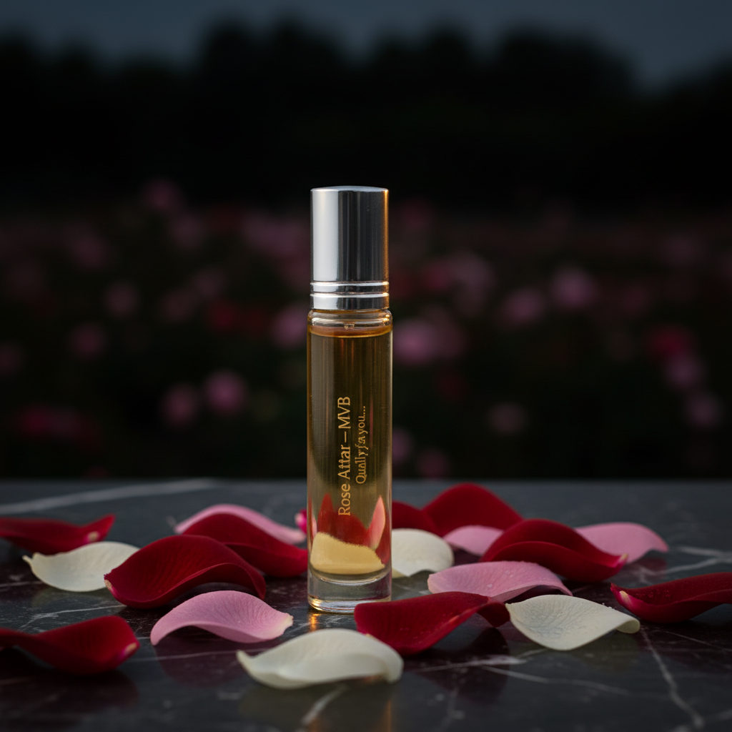 Rose Attar — Pure Natural Chemical-Free Roll-On Fragrance | MVB YUGVIGYANA