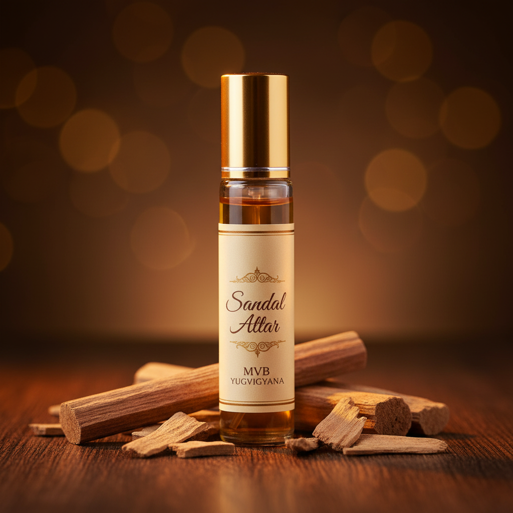 Sandal Attar — Pure Natural Chemical-Free Roll-On Fragrance | MVB YUGVIGYANA
