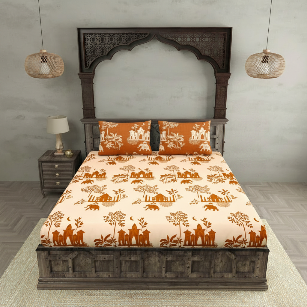 Walnut Brown Bed